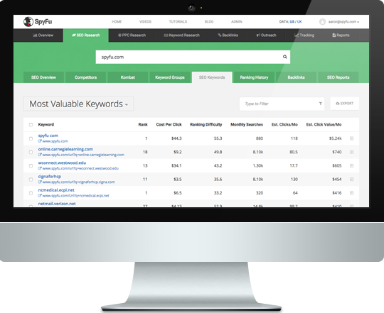 SpyFu is perfect if you want to understand what your competitors have been doing in terms of search engine advertising.
