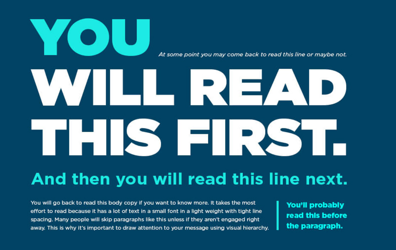visual hierarchy in web design