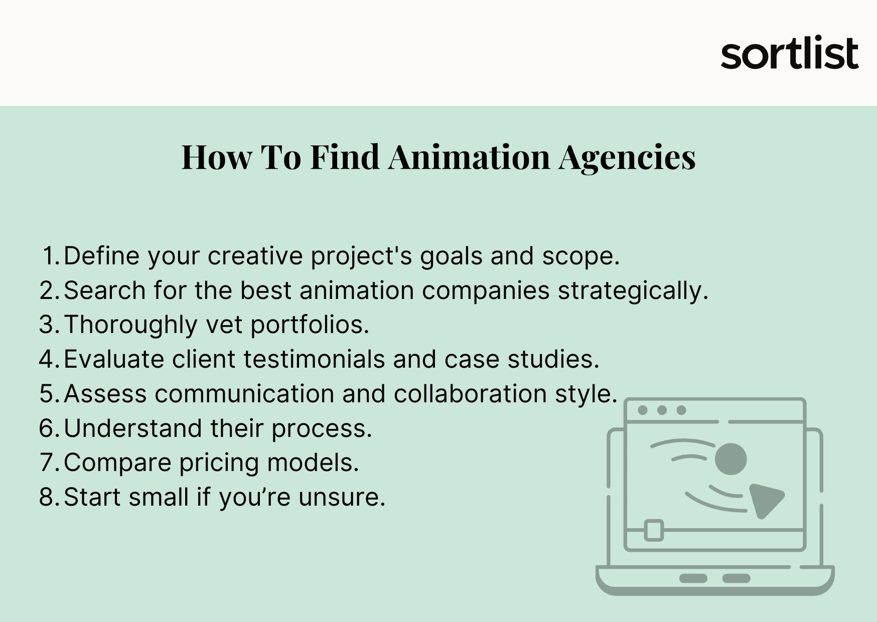 Finding the right video production agency is not easy. It requires a deep understanding of the scope and goals of your video project, as well as enough time to research different creative studios, get to know them, and make a decision that considers more than just budget.