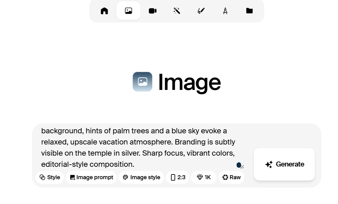 Krea AI has earned a strong reputation among designers and stylists for its precise and fashion-forward image generation. Unlike other programs that rely solely on prompts, Krea allows you to upload visual references, sketches, or even branding guides, making it ideal for high-detail work.