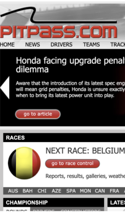 Site Pitpass.com exemple refonte site internet