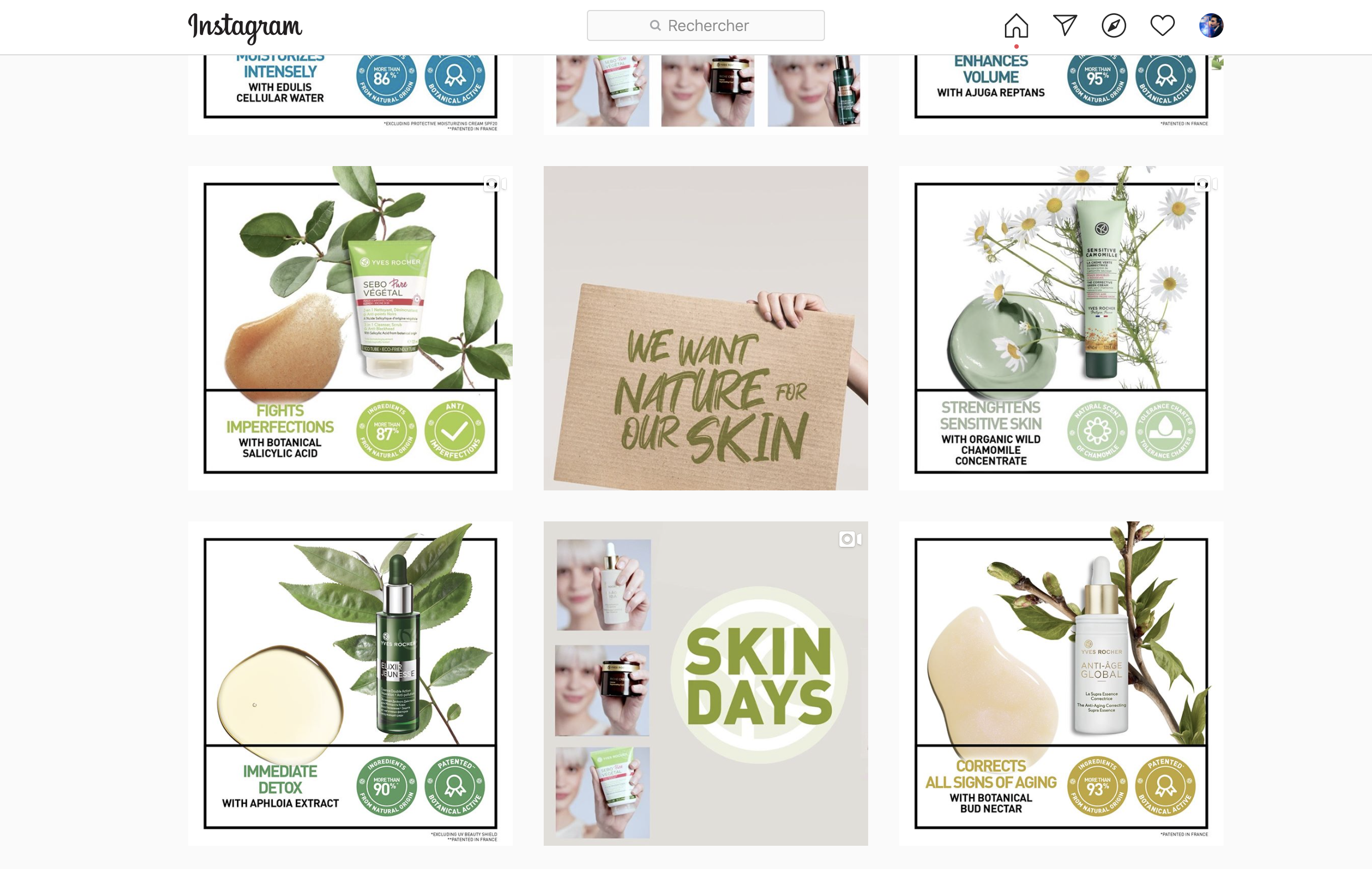 identite visuelle instagram yves rocher
