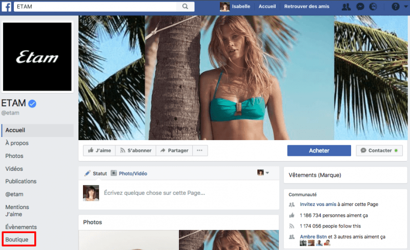 etam facebook boutique