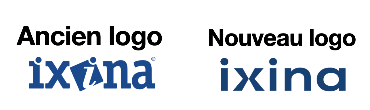 Évolution logo Ixina