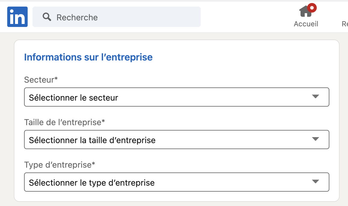 création page linkedin 2