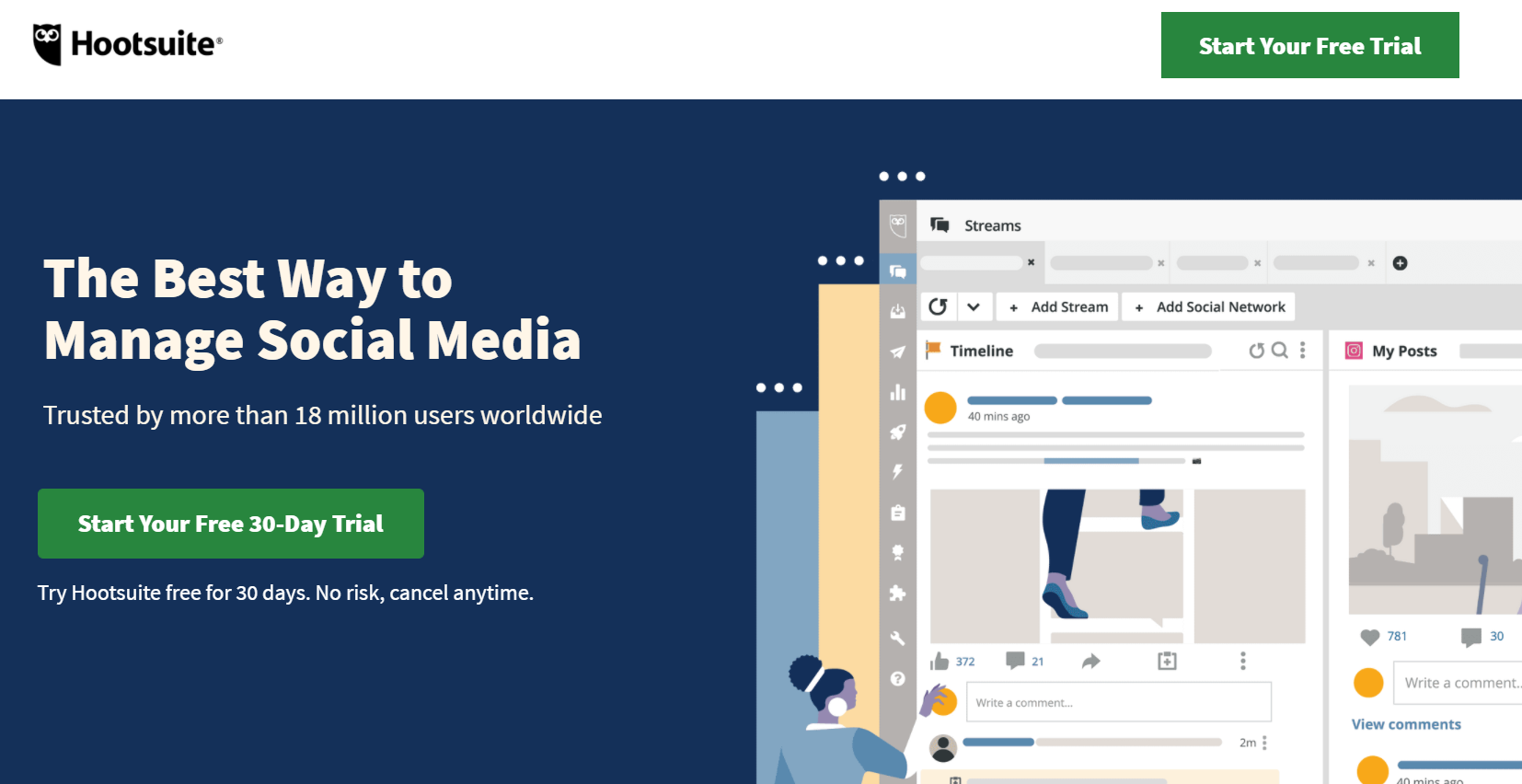 landing page Hootsuite