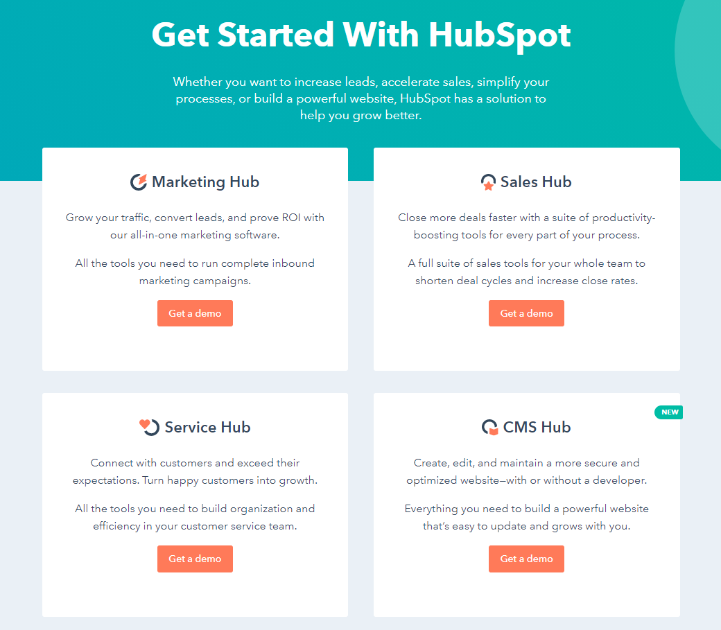 landing page HubSpot