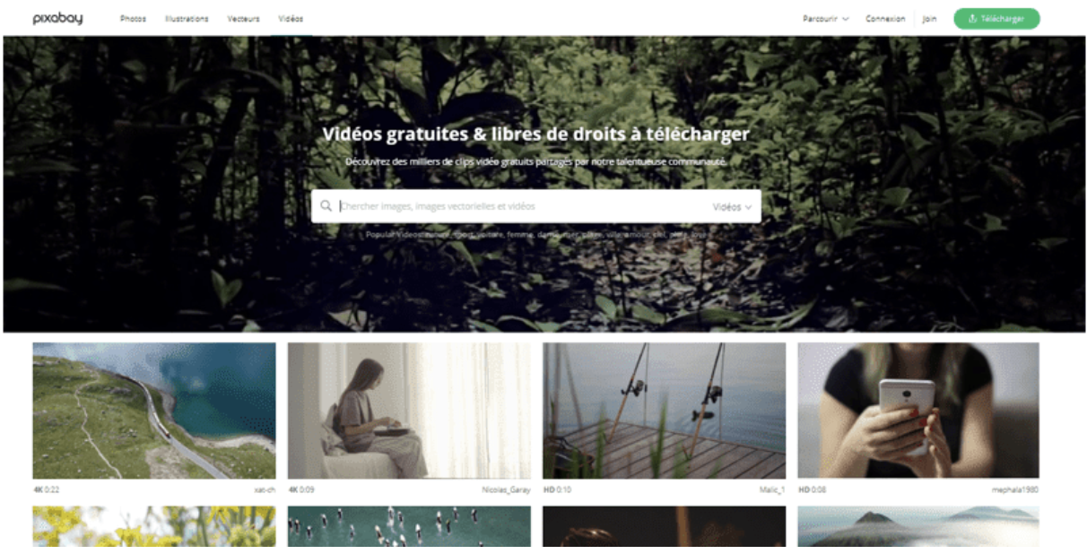 pixabay vidéos gratuites