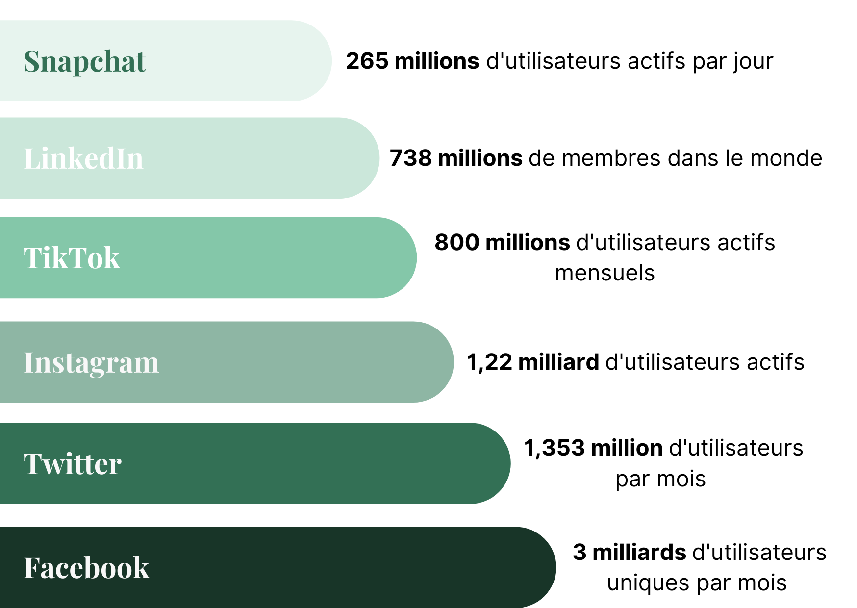 consommateur sur les différents réseaux sociaux