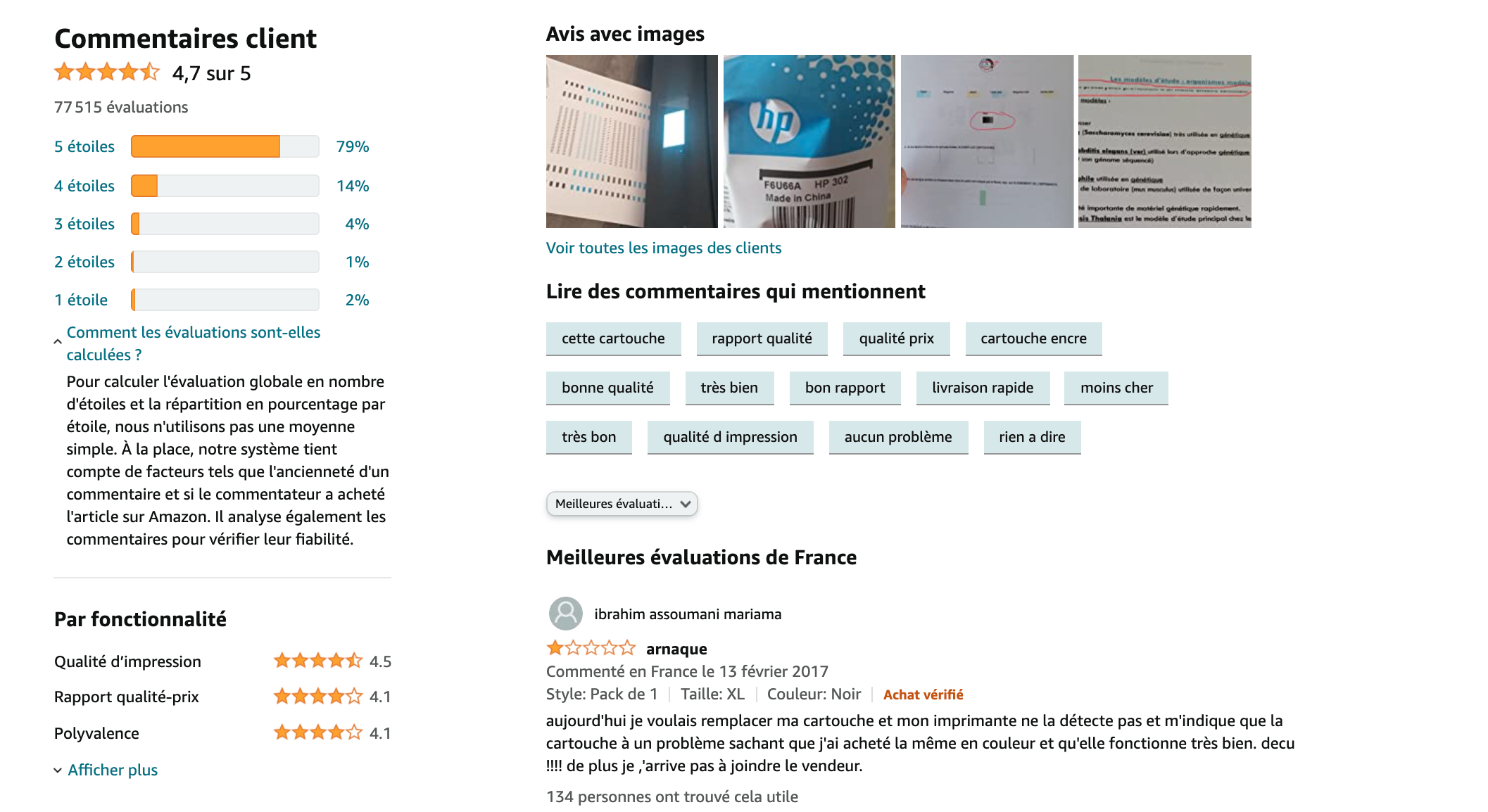 avis clients
