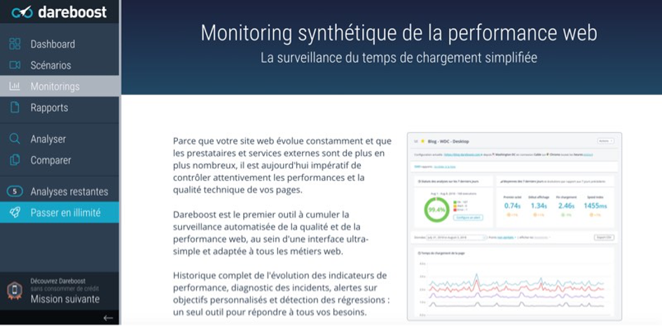 Logiciel monitoring Dareboost | Sortlist Blog