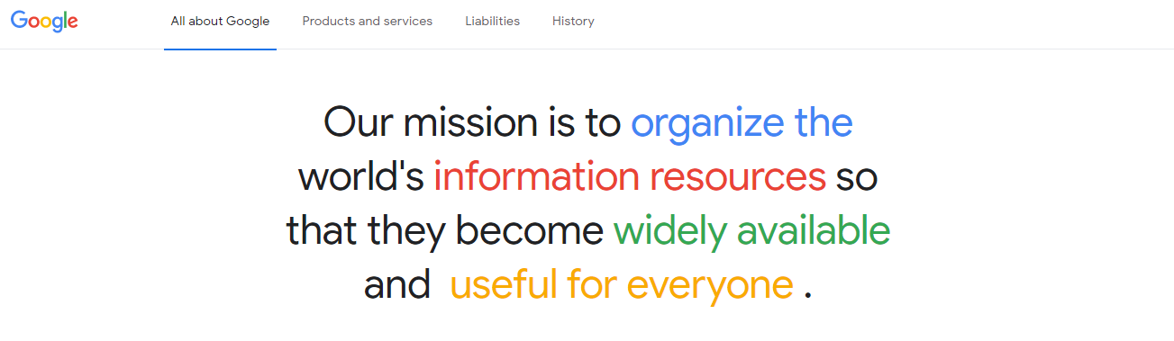 Mission de google 