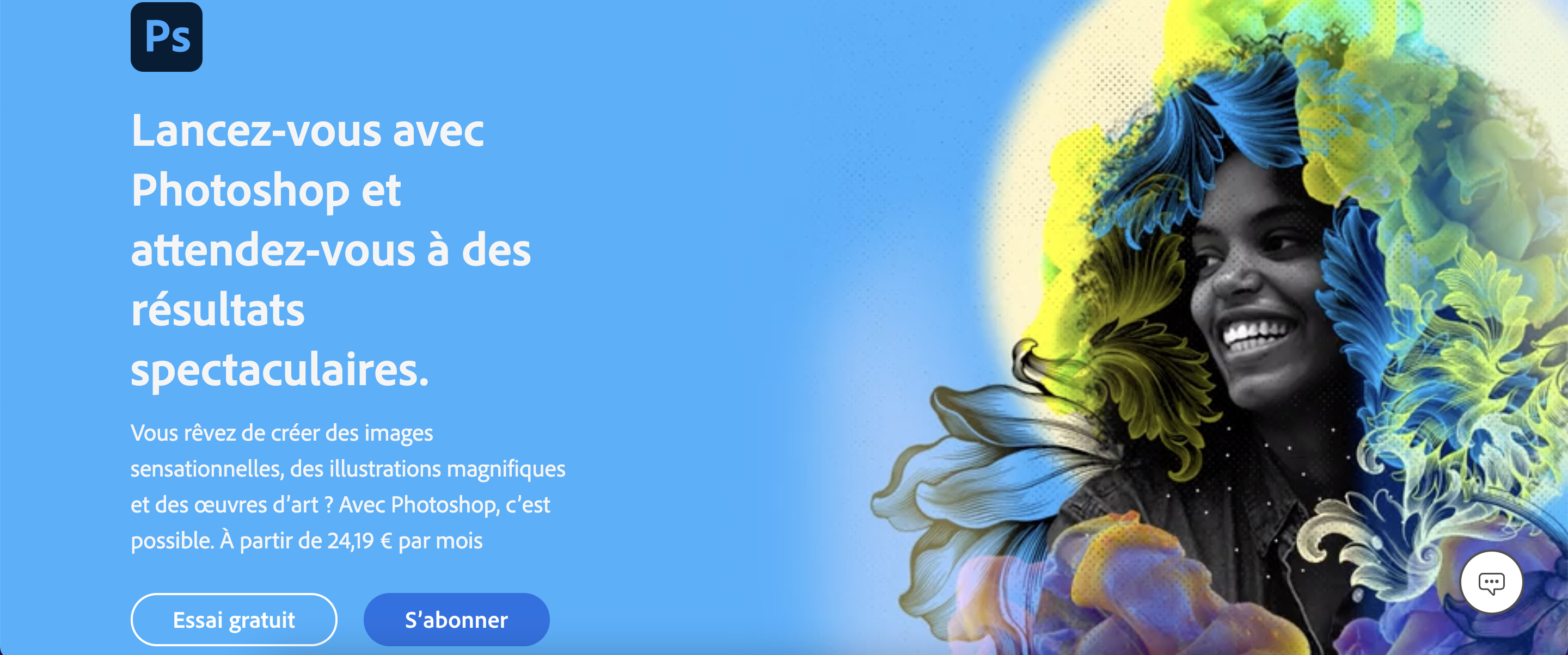 photoshop application de graphiste