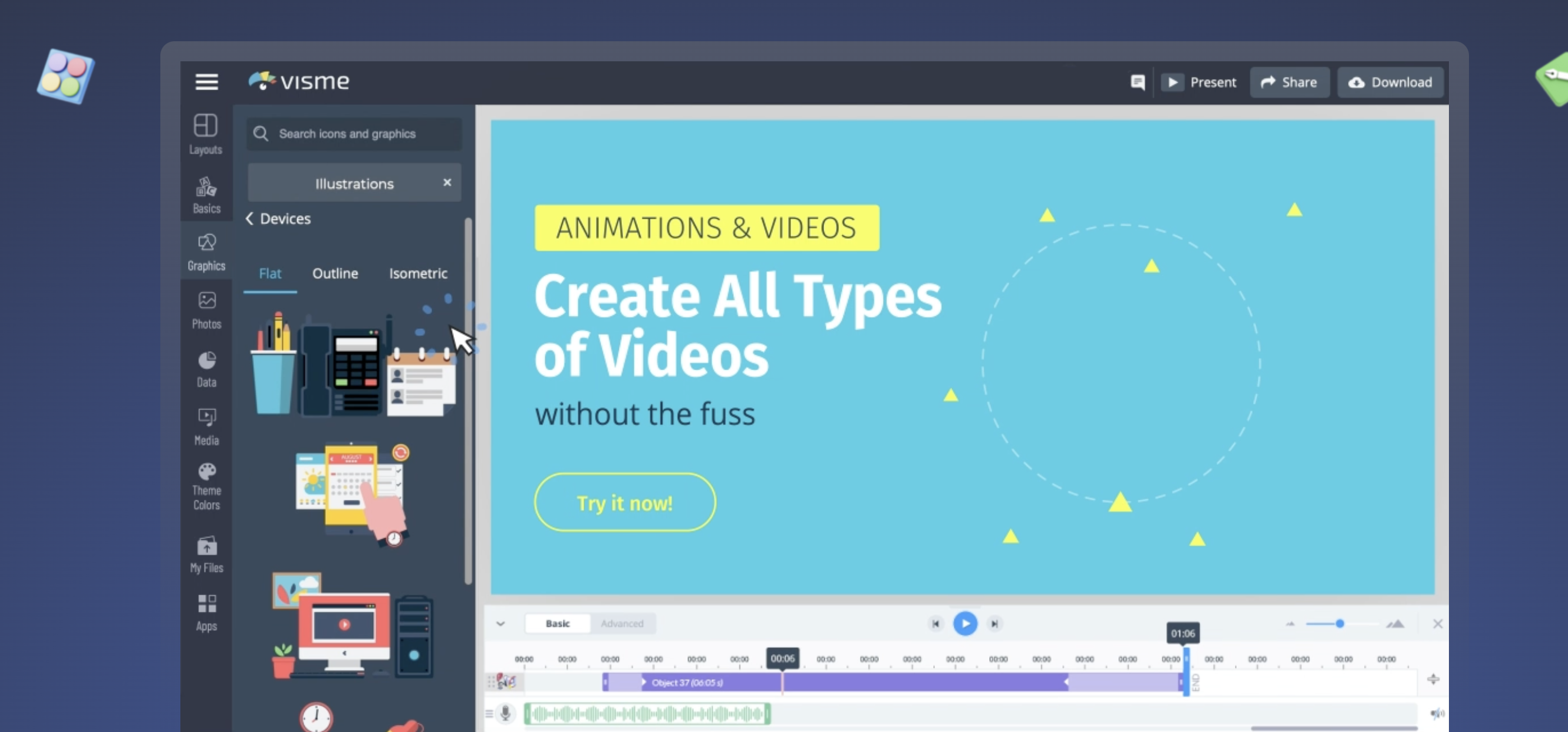 contenu interactif visme