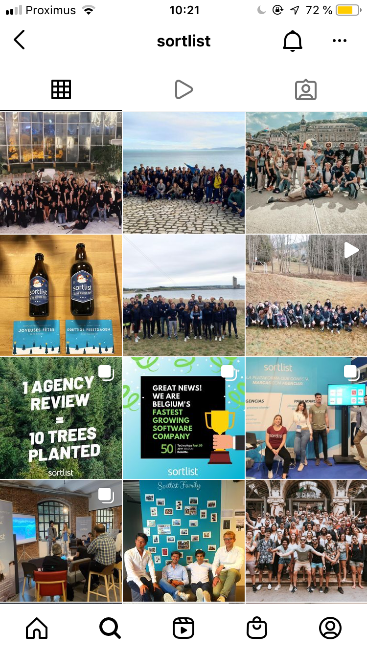 feed instagram Sortlist