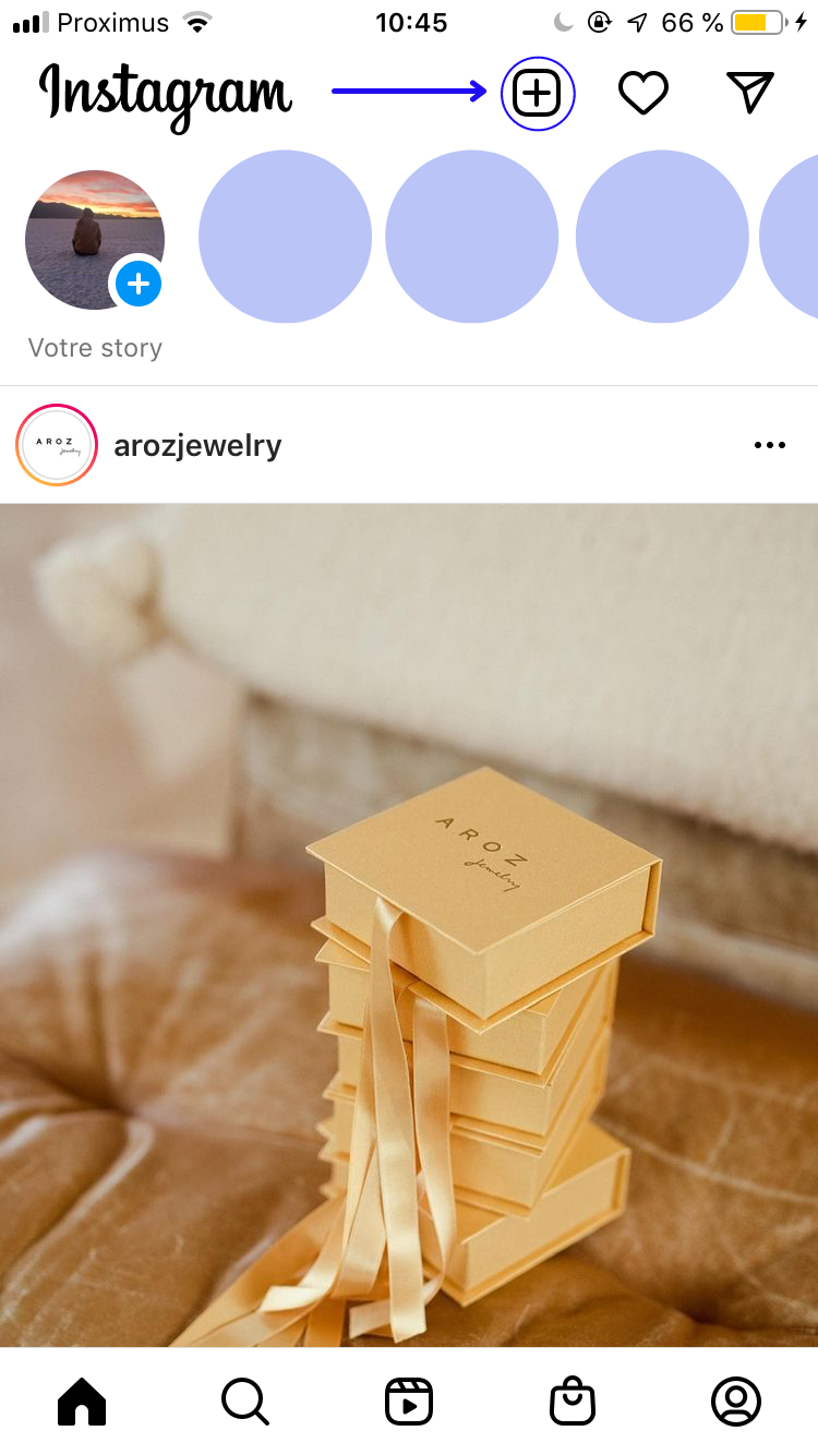 comment faire une story ou publication instagram