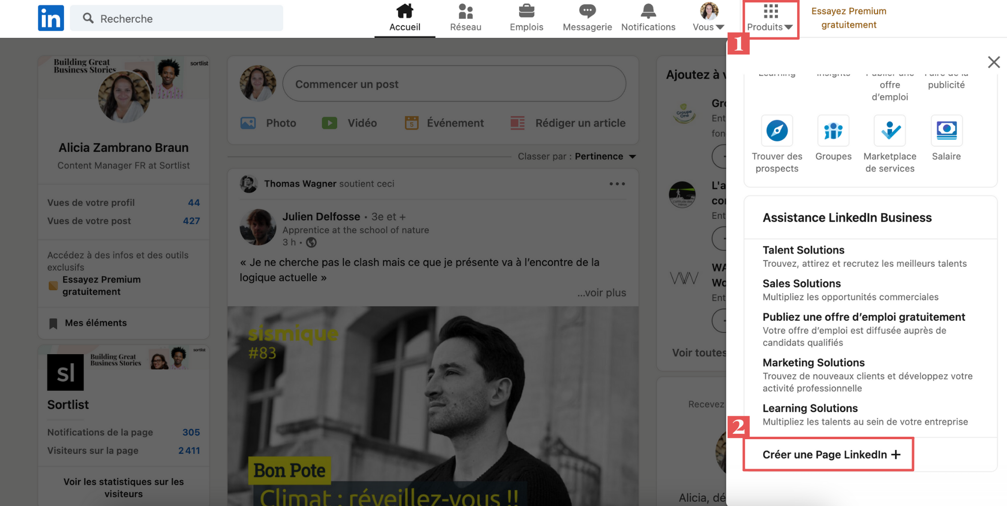 créer une page d'entreprise sur Linkedin