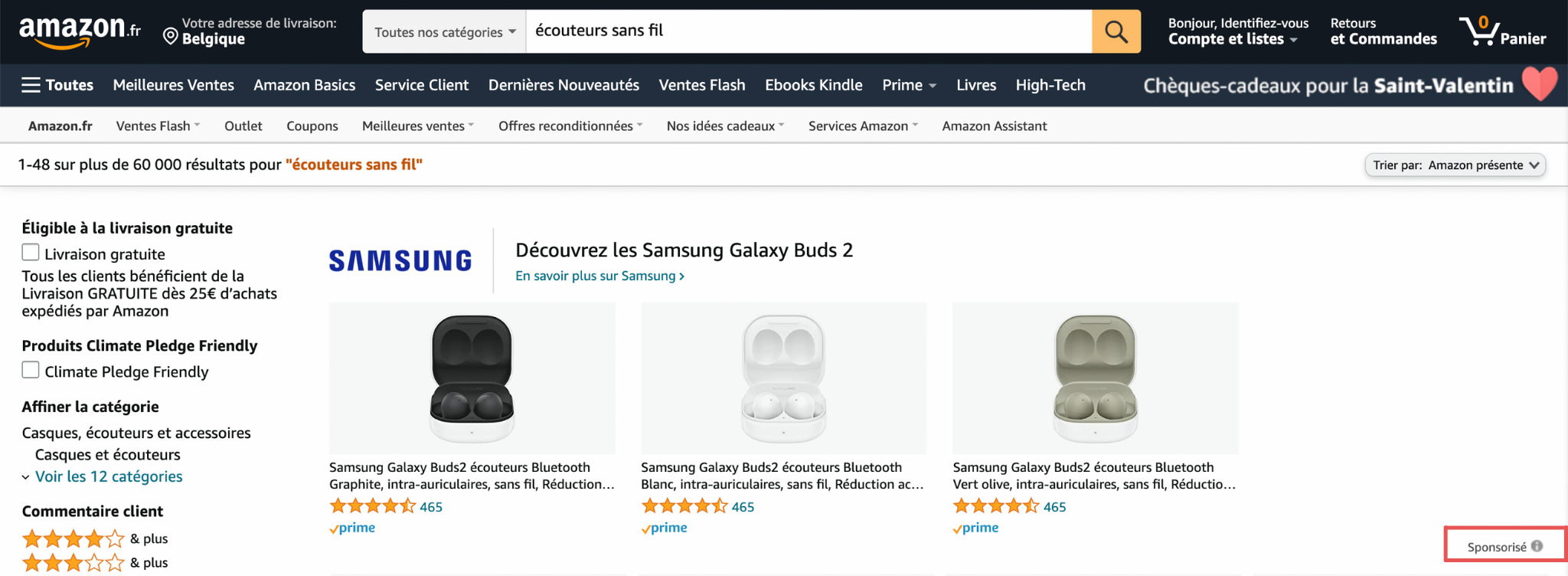 publicité sur amazon