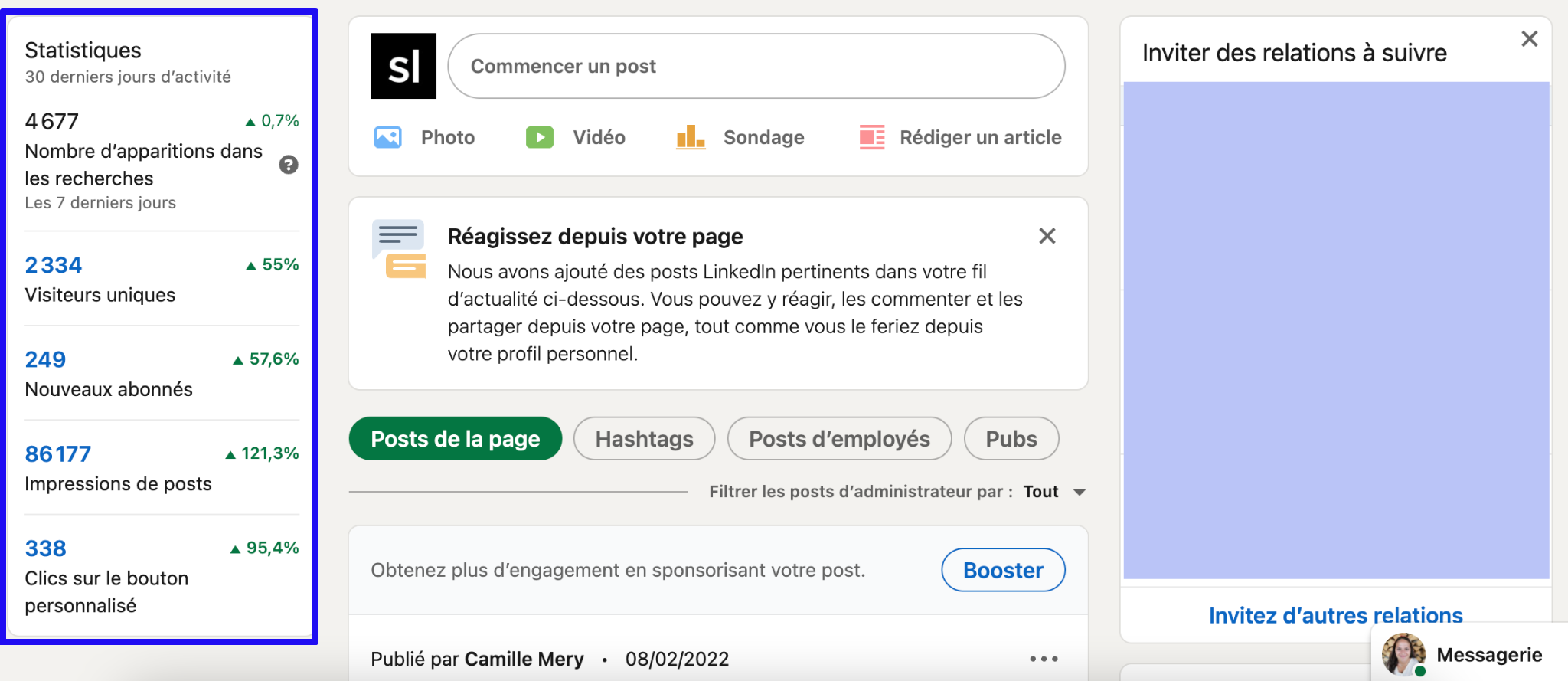 Statistique LinkedIn