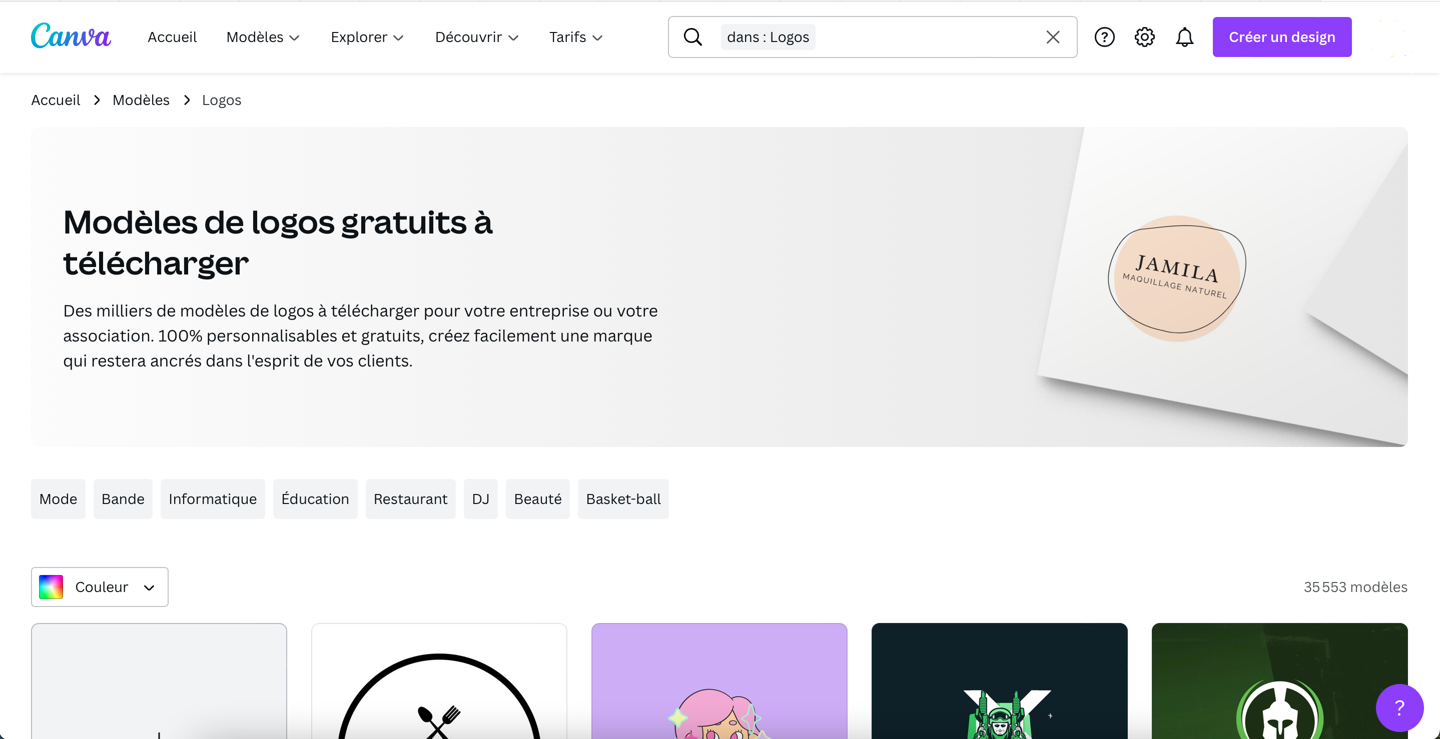 outil pour une charte graphique Canva