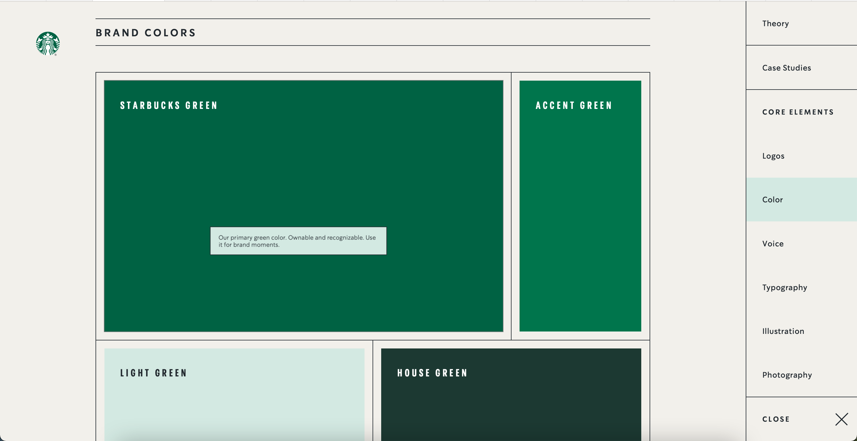couleurs starbucks charte graphique