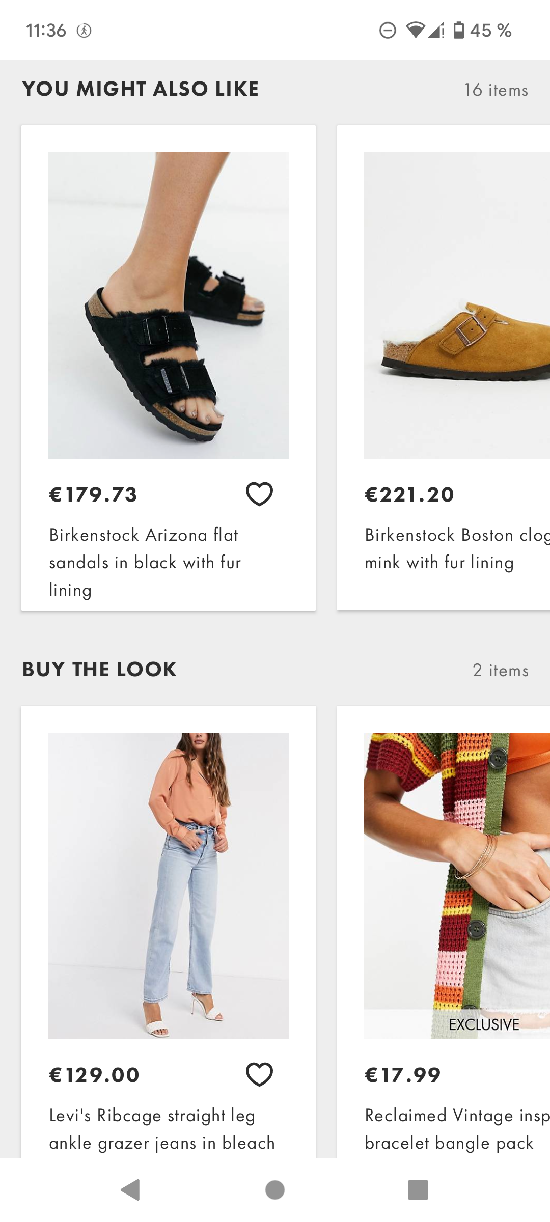 exemple de produit similaire sur Asos