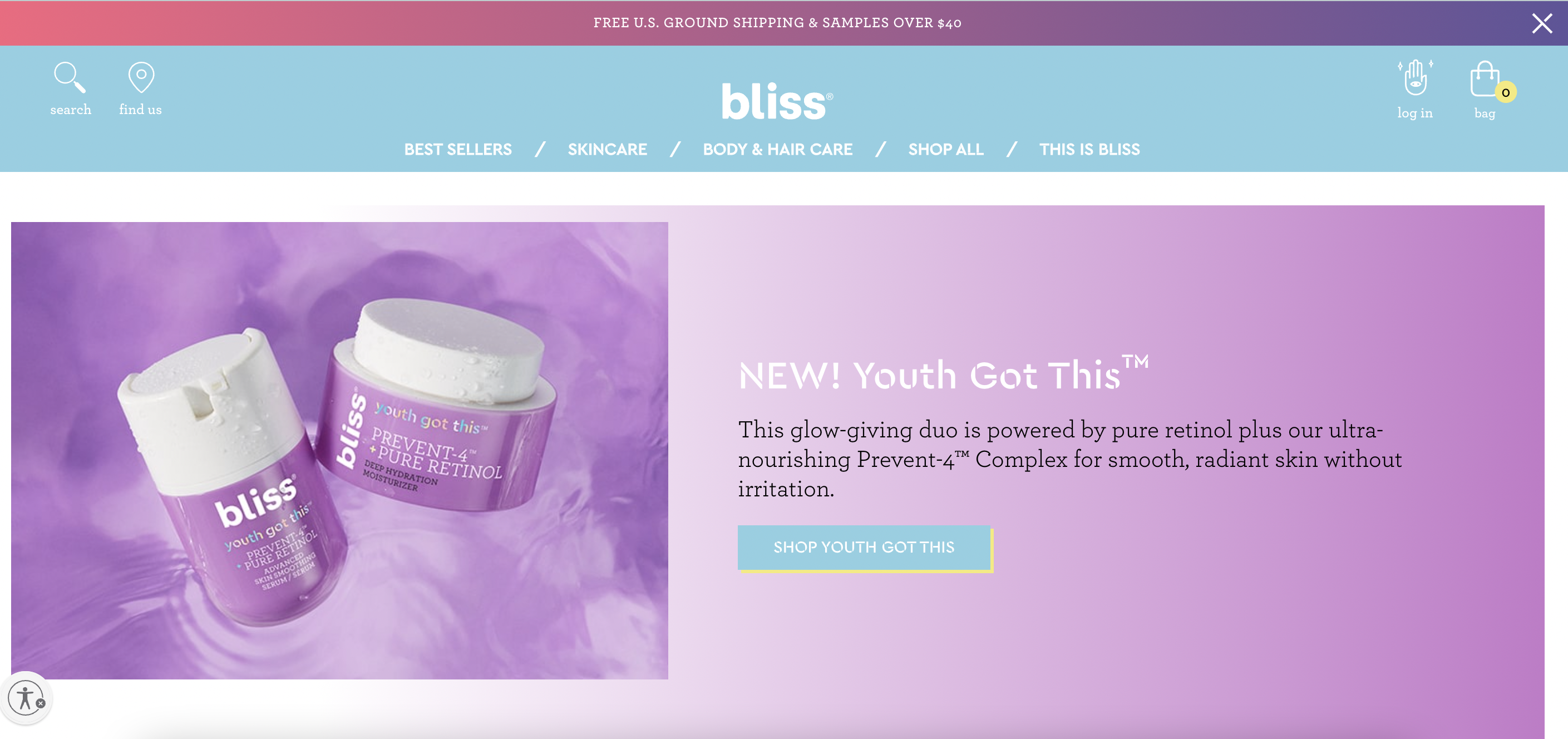 exemple site e-commerce bliss world