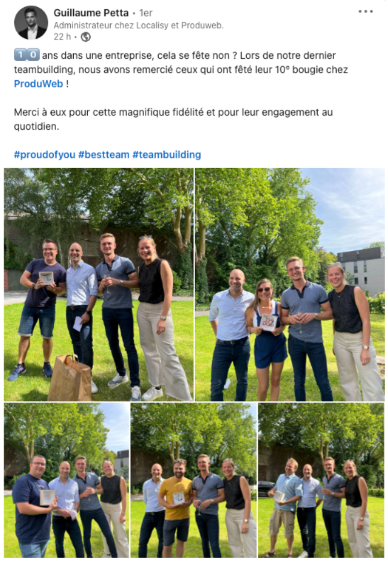 Post LinkedIn Guillaume Petta