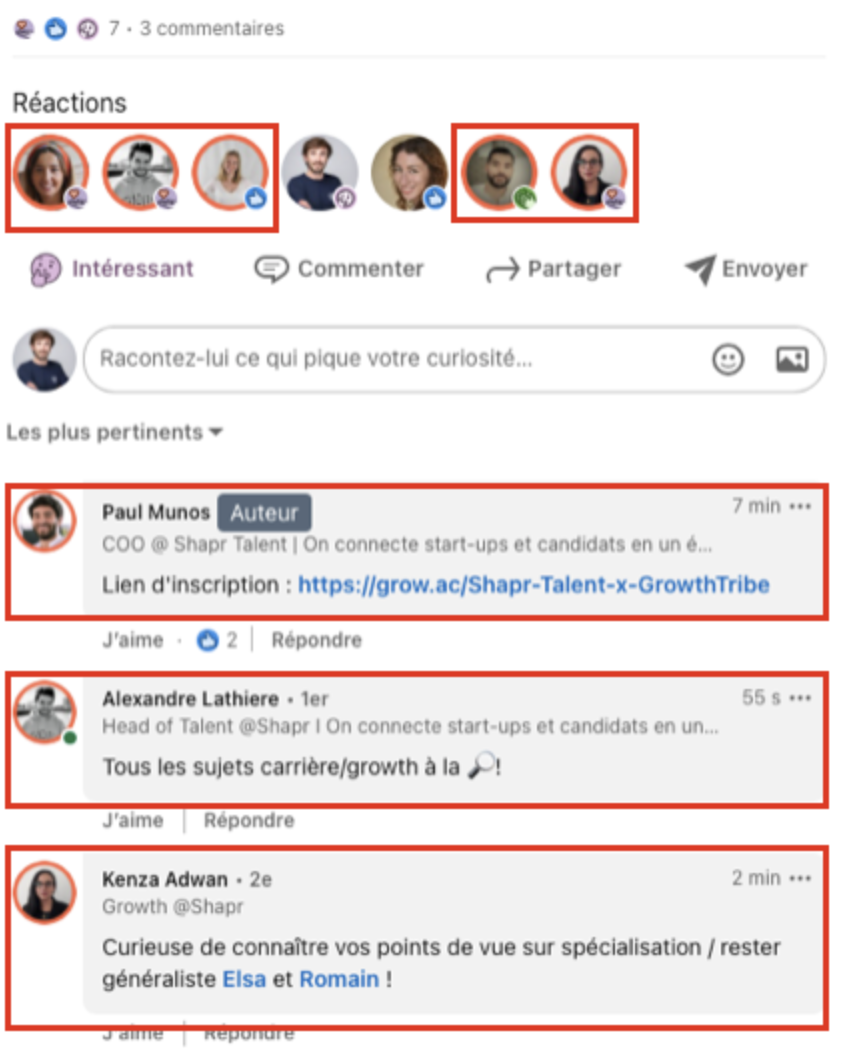Post LinkedIn Shapr