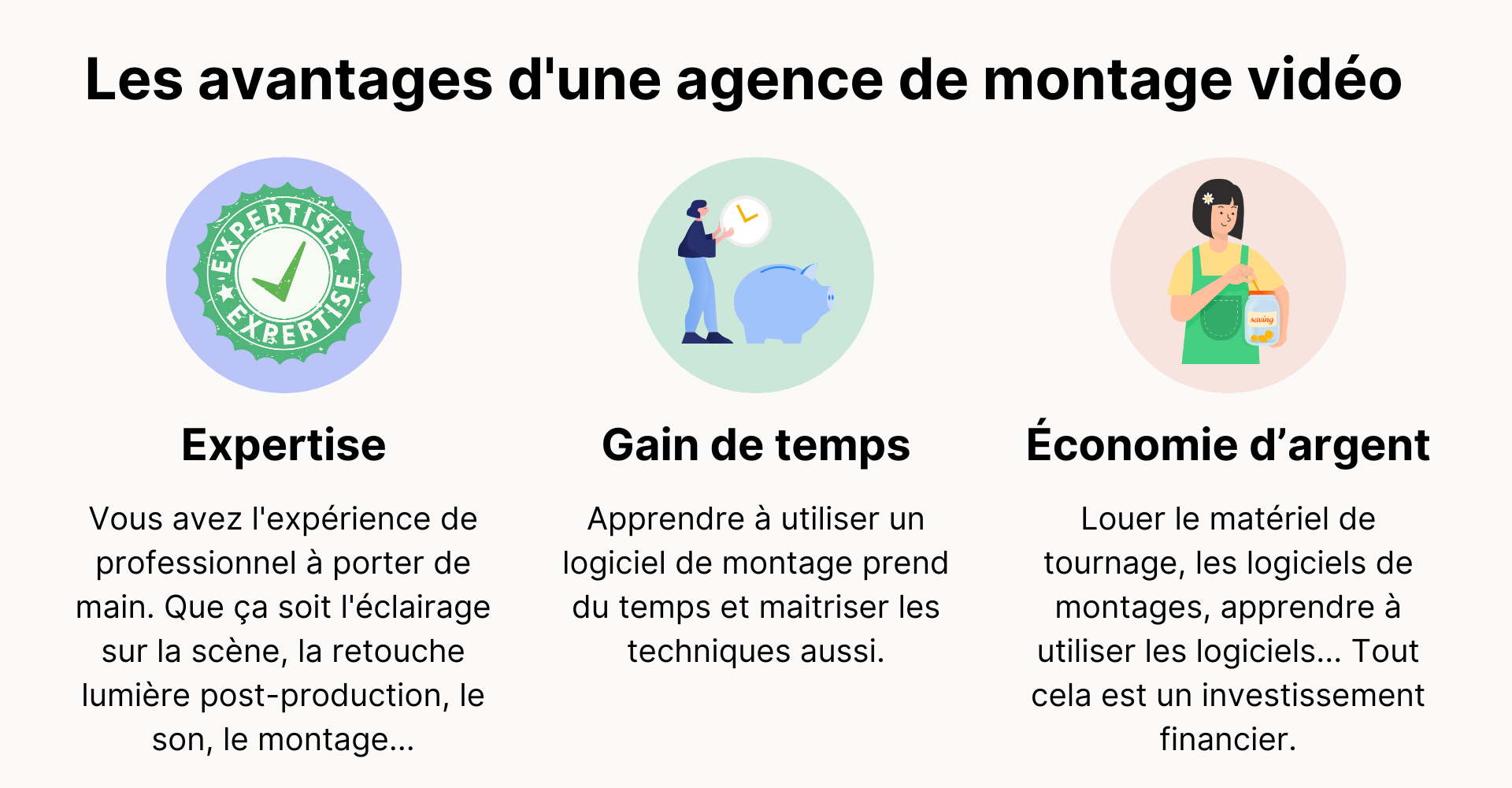 les trois avantages de travailler avec une agence de montage vidéo