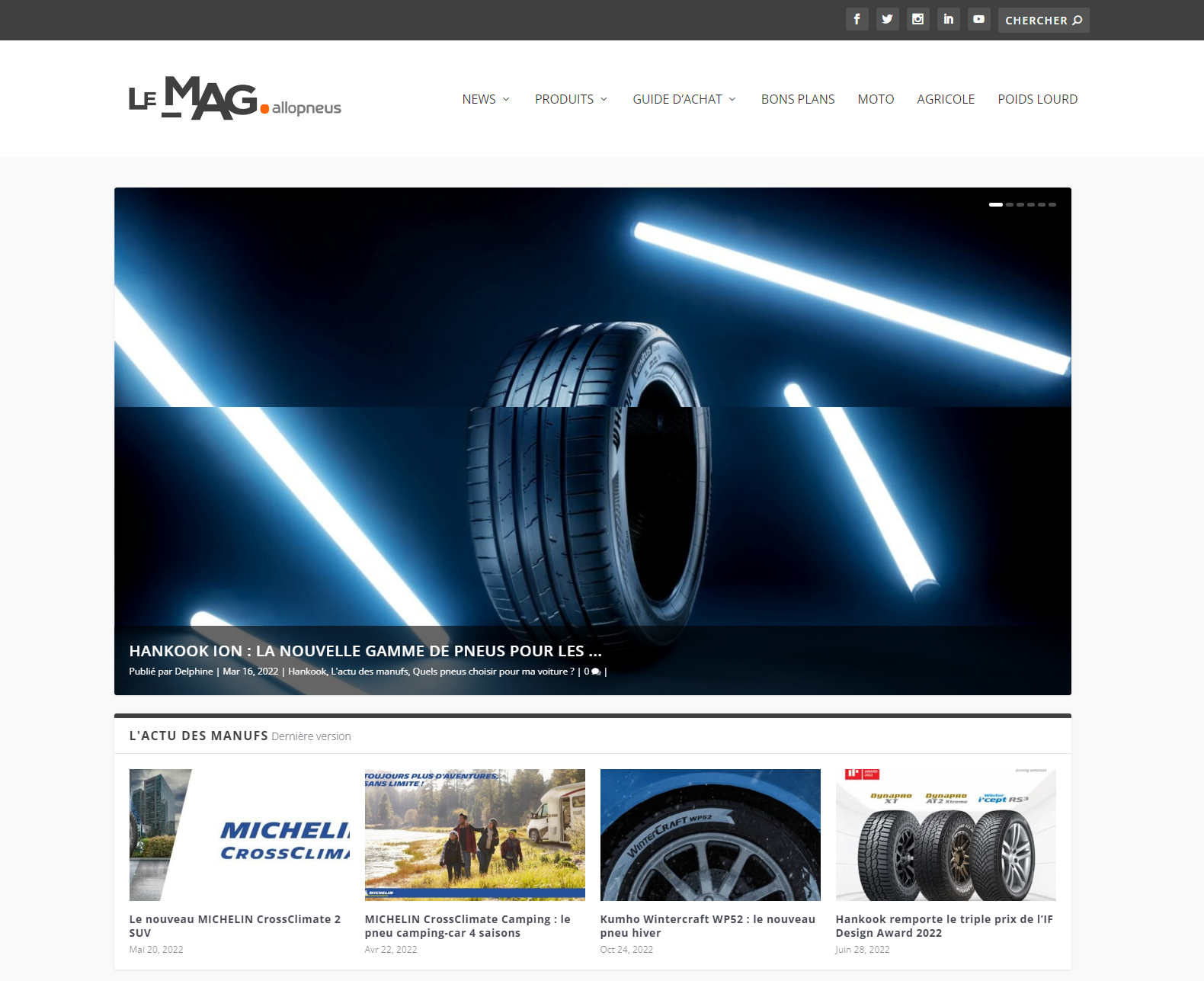 Blog d'entreprise Allopneus
