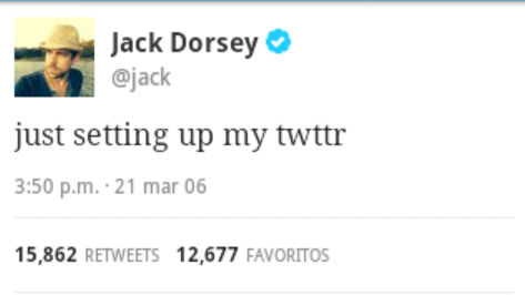 Premier tweet sur Twitter