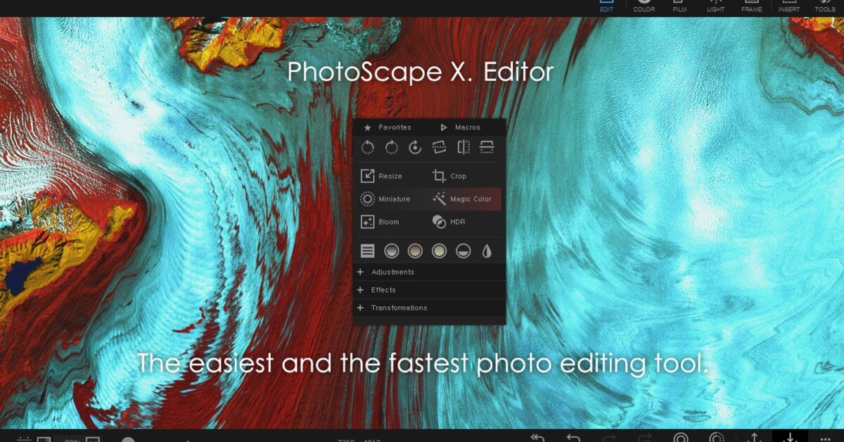 Interface Photoscape X