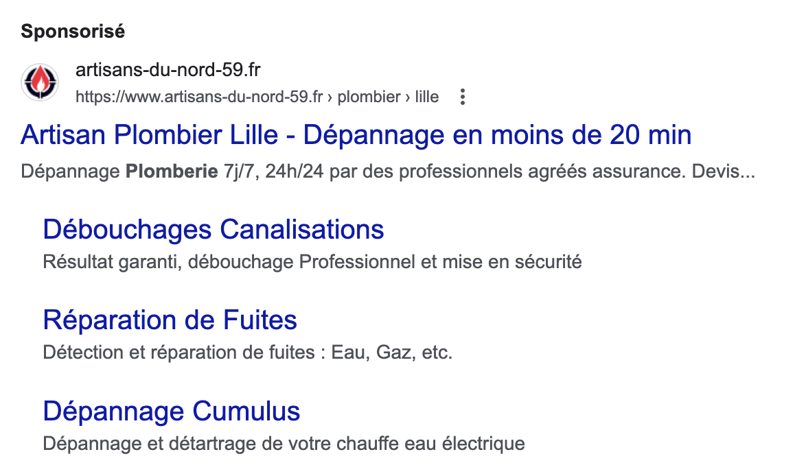 Extension d'annonce avec plusieurs liens