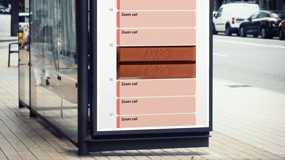 Affichage publicitaire kitkat