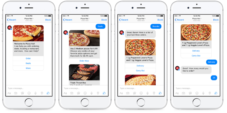 Pizza Hut chatbot ia