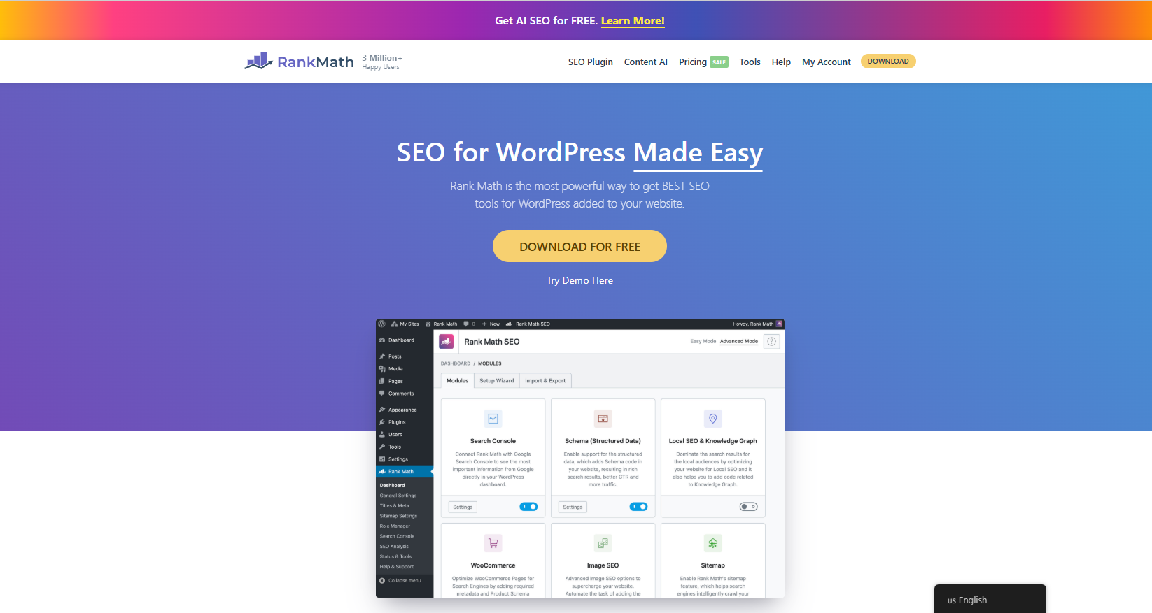 Rank Math outil seo ia