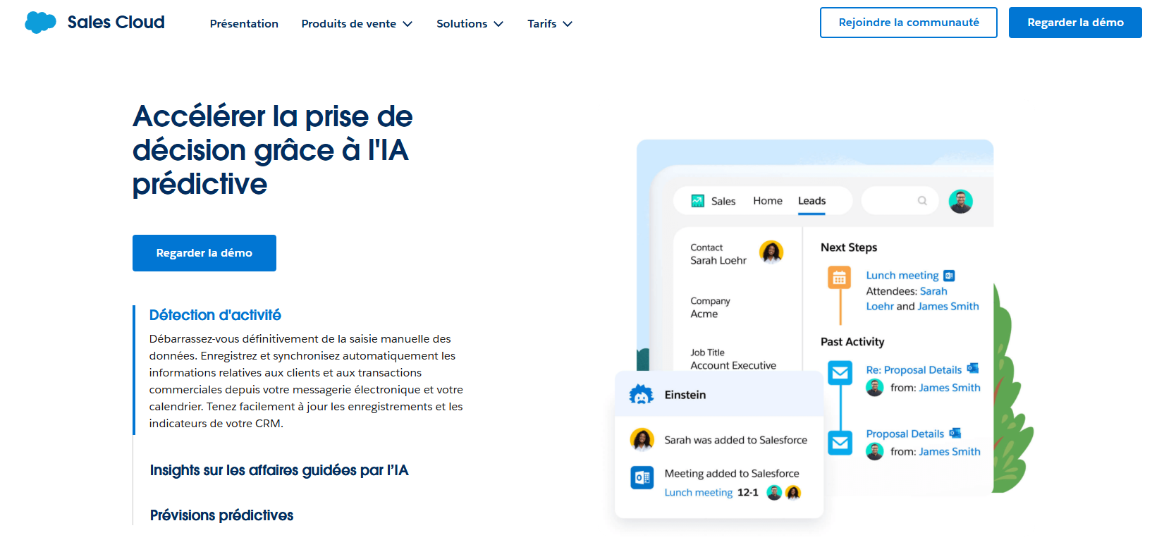 Salesforce Einstein outil IA pour les équipes de vente