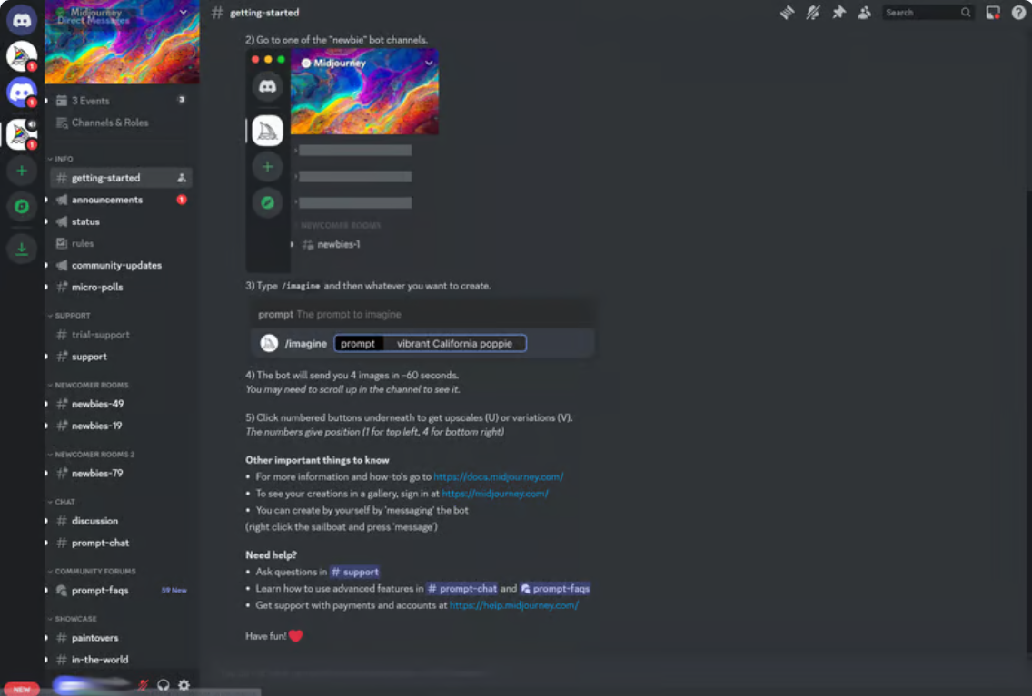 Midjourney intégration a Discord