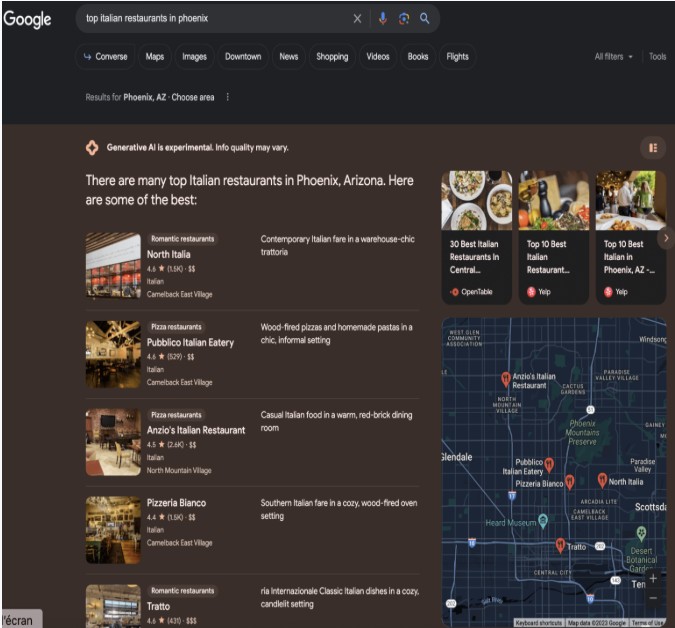 recherche SEO local google sge