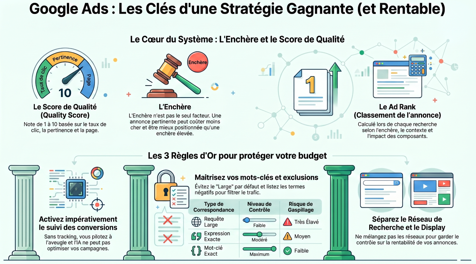 google ads : coeur du système et les règles d'or pour une campagne google ads