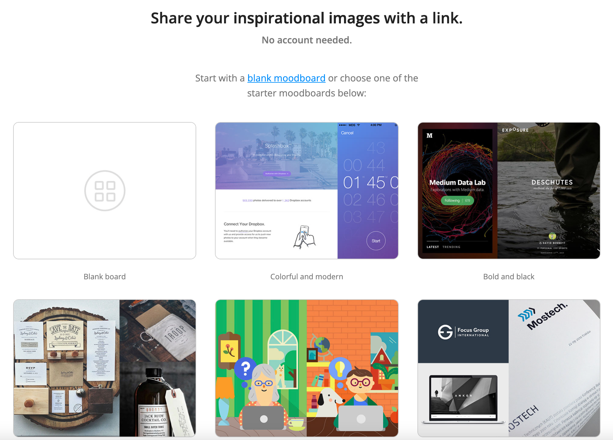screenshot gomoodboard