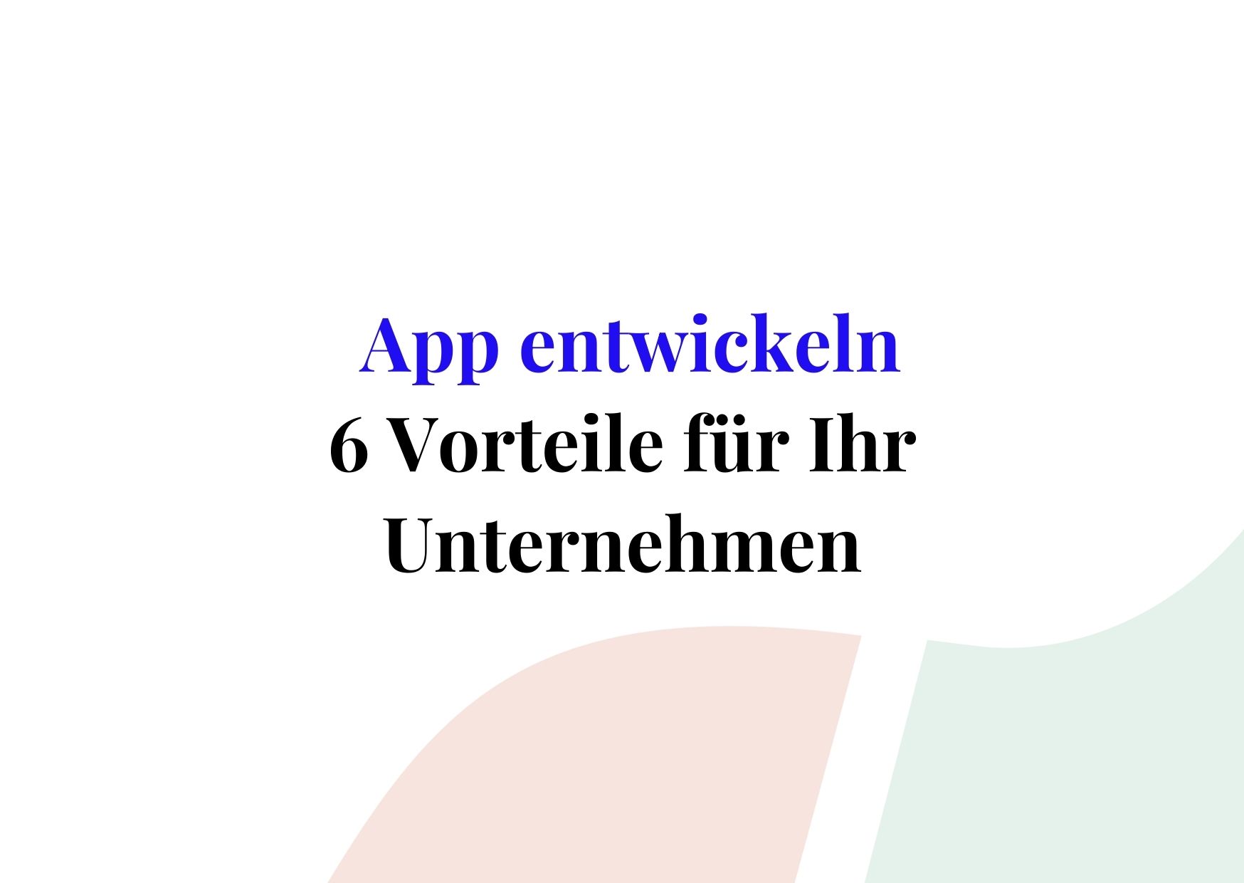 App entwickeln