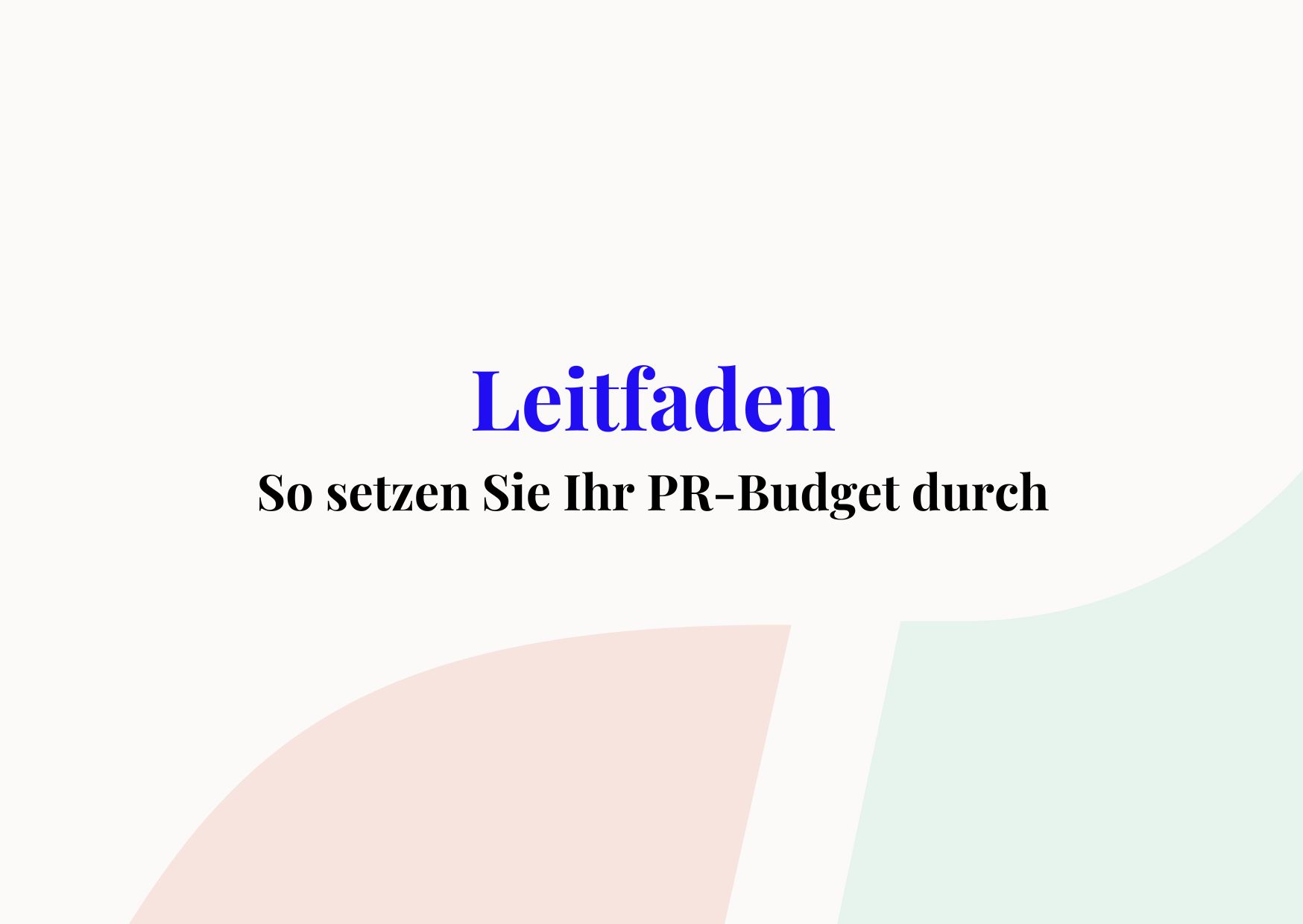 PR-Budget