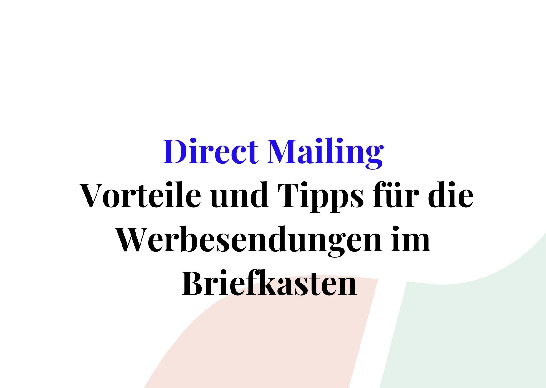 Direct Mailing