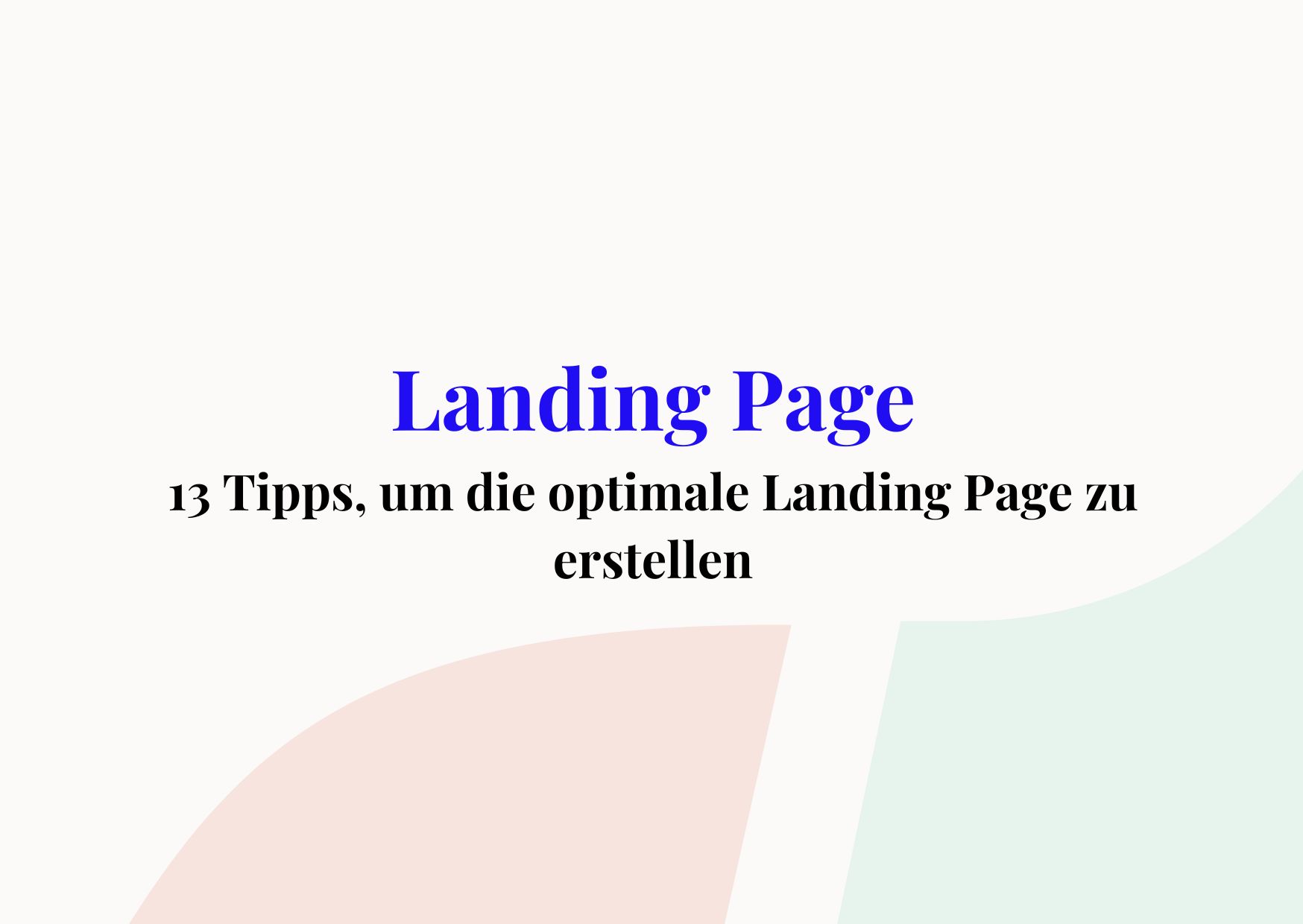 landing page erstellen