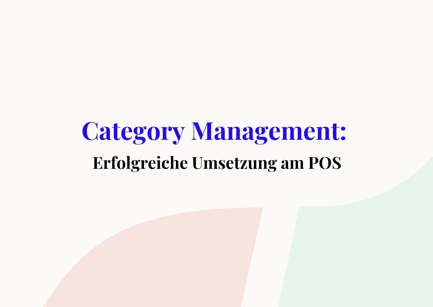 Category Management