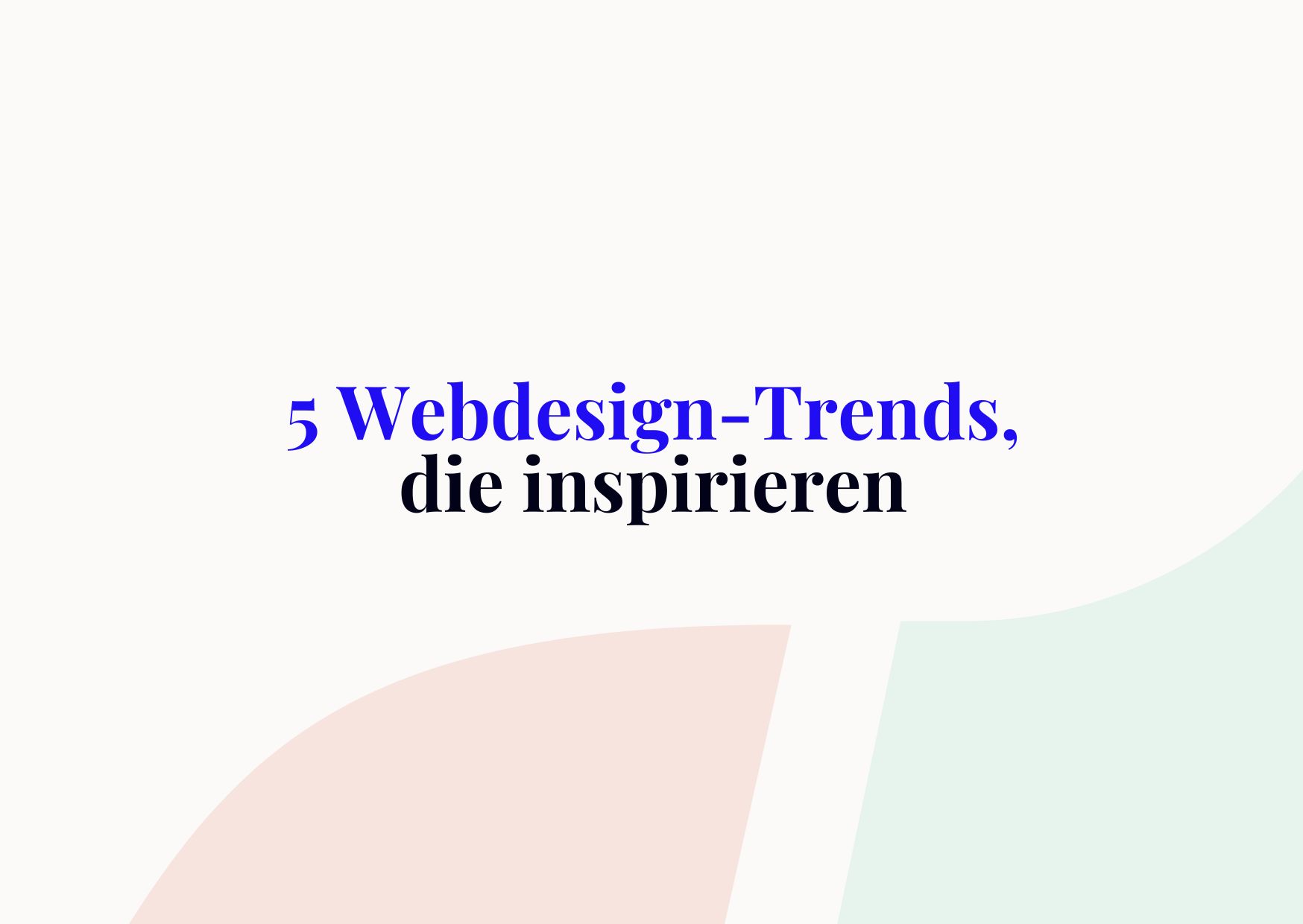 Webdesign-Trends