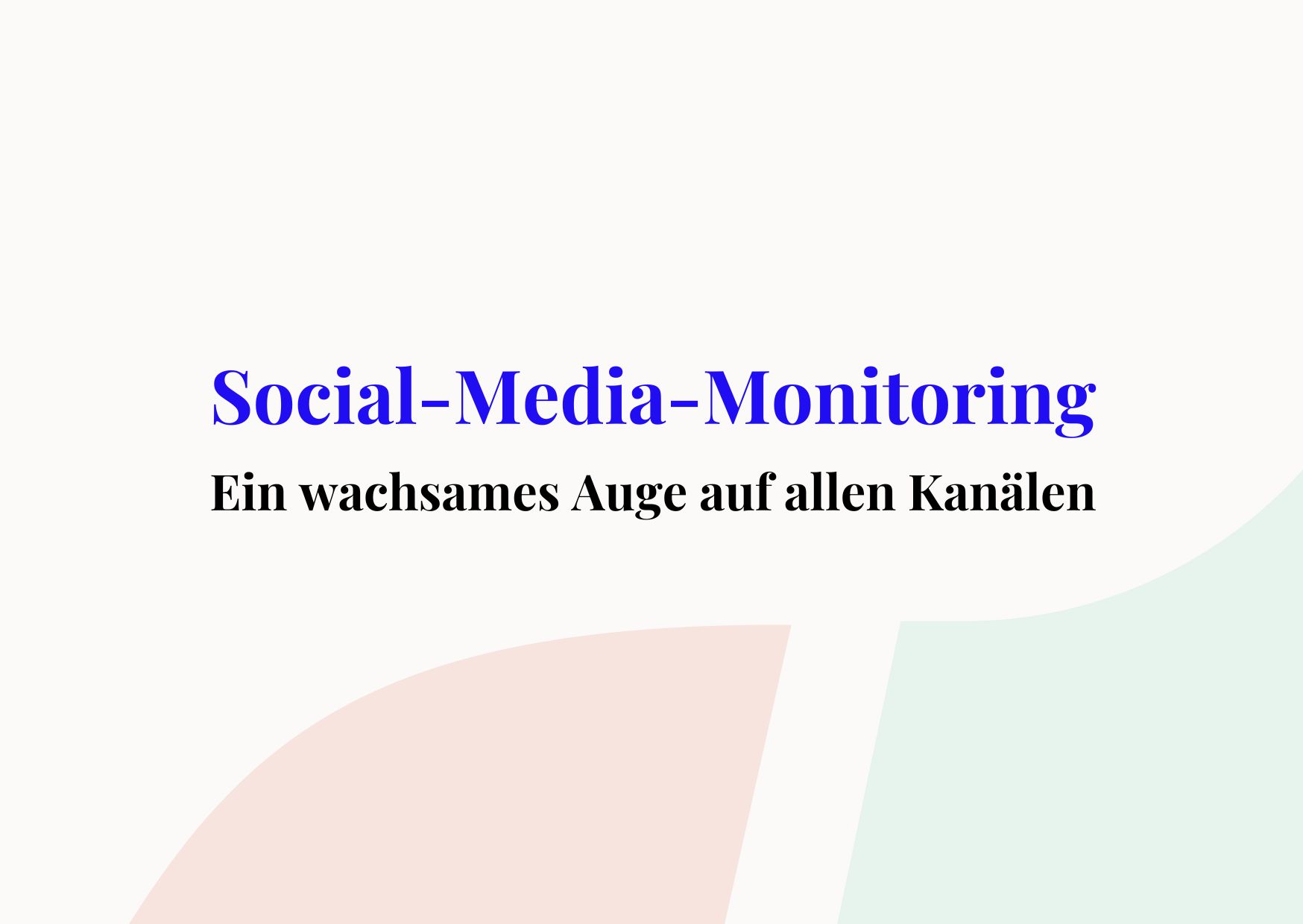 Social Media Monitoring