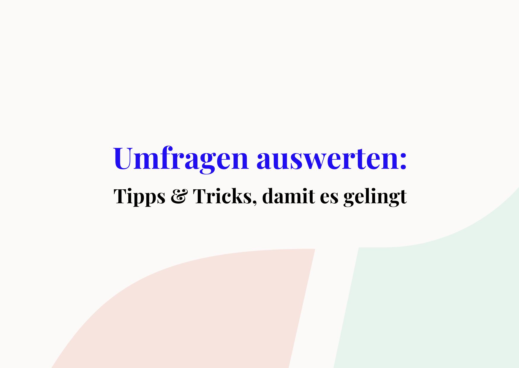 umfragen auswerten